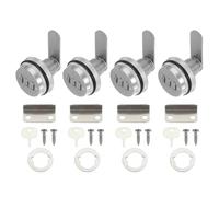 sourcing map Combination Cabinet Cam Lock, File Cabinet Locks with Combination Password Coded Locks with 3/4'' Cylinder for 0.2-0.5" Thick Drawers Mailbox, Silver Pack of 4