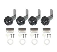 sourcing map Combination Cabinet Cam Lock, File Cabinet Locks with Combination Password Coded Locks with 1-1/8'' Cylinder for 0.6-0.9" Thick Drawers Mailbox, Black Pack of 4