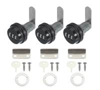 sourcing map Combination Cabinet Cam Lock, File Cabinet Locks with Combination Password Coded Locks with 1-1/8'' Cylinder for 0.6-0.9" Thick Drawers Mailbox, Black Pack of 3