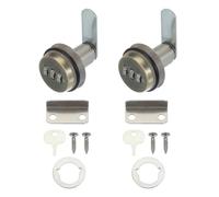 sourcing map Combination Cabinet Cam Lock, Zinc Alloy File Cabinet Locks 1'' Password Coded Locks Cylinder for 0.4-0.8" Thick Drawers Mailbox, Bronze Pack of 2