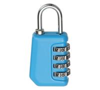sourcing map Combination Lock, 4 Digit Padlock Combination Outdoor Waterproof Locker Lock for Gym Luggage Home Sports Hasp Storage, Blue Pack of 1