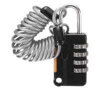 sourcing map Combination Luggage Lock, 4 Digit Combination Padlock with Flexible Silver Cable (90cm) Travel Locker Locks for Gym Files Cabinet Suitcases Backpack