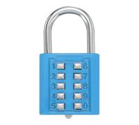 sourcing map Combination Padlock, 10-Digit Push Button Padlock 5-Position Locking Mechanism Security Combination Lock for Locker Gym Sports Locker Cabinet Toolbox (Lake Blue, Pack of 1)
