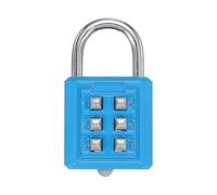 sourcing map Combination Padlock, 6-Digit Push Button Padlock 3-Position Locking Mechanism Security Combination Lock for Locker Gym Sports Locker Cabinet Toolbox (Sky Blue, Pack of 1)