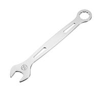 sourcing map Combination Wrench 14mm Metric Super Thin 12-Point Box and Open End Chrome Vanadium Steel Double Ended Spanner Tool for Automotive Furniture Machinery DIY Repair, Silver