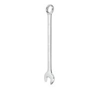 sourcing map Combination Wrench 24mm Metric 12-Point Box and Open End CR-V Steel Double Ended Spanner Tool for Automotive Pipe Furniture Machinery DIY Repair, Silver White