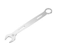 sourcing map Combination Wrench 26mm Metric Super Thin 12-Point Box and Open End Chrome Vanadium Steel Double Ended Spanner Tool for Automotive Furniture Machinery DIY Repair, Silver