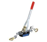 sourcing map Come Along Winch,2 Ton Winch,Hand Cable Puller with 2 Hooks 1m/3.28FT Hand Power Cable Puller for Landscaping, Construction, Farm Work,Tight Line, Lifting, Freight Red