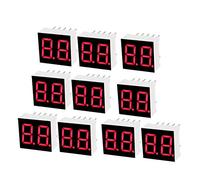 sourcing map Common Anode 10 Pin 2 Bit 7 Segment 0.59 x 0.55 x 0.28 Inch 0.35" Red LED Display Digital Tube 10pcs