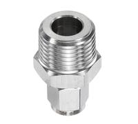 sourcing map Compression Fitting 6mm Tube OD x 1/2" NPT Male Thread Stainless Steel Straight Coupler Adapter Compression Tube Pipe Fitting Connector for Oil Gas Water