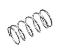 sourcing map Compression Spring,304 Stainless Steel,15mm OD,1.2mm Wire Size,19.5mm Compressed Length,30mm Free Length,15.7N Load Capacity for Home Projects, Silver Tone, 5pcs