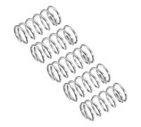 sourcing map Compression Spring, 5Pcs 304 Stainless Steel, 10mm OD, 1mm Wire Size, 20mm Free Length, Silver Tone