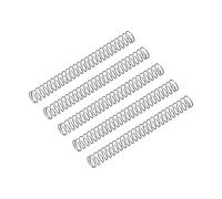 sourcing map Compression Spring, 5Pcs 304 Stainless Steel, 4mm OD, 0.3mm Wire Size, 40mm Free Length, Silver Tone