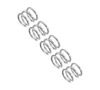 sourcing map Compression Spring, 5Pcs 304 Stainless Steel, 6mm OD, 0.7mm Wire Size, 5mm Free Length, Silver Tone