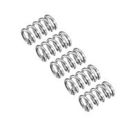 sourcing map Compression Spring, 5Pcs 304 Stainless Steel, 6mm OD, 1mm Wire Size, 10mm Free Length, Silver Tone