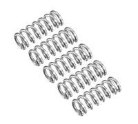 sourcing map Compression Spring, 5Pcs 304 Stainless Steel, 6mm OD, 1mm Wire Size, 15mm Free Length, Silver Tone