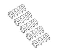 sourcing map Compression Spring, 5Pcs 304 Stainless Steel, 9mm OD, 0.8mm Wire Size, 20mm Free Length, Silver Tone