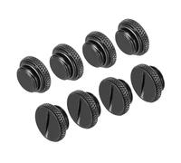 sourcing map Computer Water Cooling Plug Fitting G1/4" Black for PC Water Cooling Systems with O-Ring Pack of 8