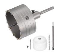 sourcing map Concrete Hole Saw 105mm / 4.13" Dia Carbide Tip Cutter Round Shank for Concrete Cement Brick Stone Wall
