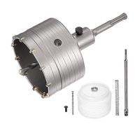 sourcing map Concrete Hole Saw 95mm / 3.74" Dia Carbide Tip Cutter Round Shank for Concrete Cement Brick Stone Wall