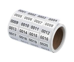sourcing map Consecutive Number Stickers, 0001-2000 Inventory Label Numbers Self Adhesive Waterproof Labels Tags for Storage Organizing Moving Box Labeling Business Supplies, Silver