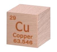 sourcing map Copper Cube, 0.5 Inch High Density Metal Element Cube Metal Density Cube for Chemical Elements Collection Science Education Experiment Application, Yellow