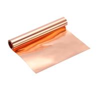 sourcing map Copper Flashing, 0.03mm Thickness 99.95% Pure Copper Sheet Roll, 2 Meters x 100mm Metal Foil Plate for Roofing Repair, DIY Project, and Electricity