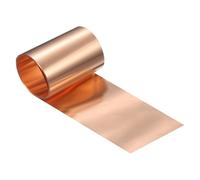 sourcing map Copper Flashing, 0.04mm Thickness 99.95% Pure Copper Sheet Roll, 3 Meters x 50mm Metal Foil Plate for Roofing Repair, DIY Project, and Electricity
