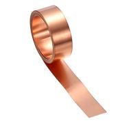 sourcing map Copper Flashing, 32 Gauge 0.2mm Thickness 99.95% Pure Copper Sheet Roll, 2 Meters x 15mm Metal Foil Plate for Roofing Repair, DIY Project, and Electricity