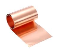 sourcing map Copper Flashing, 32 Gauge 0.2mm Thickness 99.95% Pure Copper Sheet Roll, 2 Meters x 95mm Metal Foil Plate for Roofing Repair, DIY Project, and Electricity