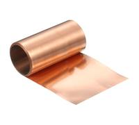 sourcing map Copper Flashing, 32 Gauge 0.2mm Thickness 99.95% Pure Copper Sheet Roll, 3 Meters x 90mm Metal Foil Plate for Roofing Repair, DIY Project, and Electricity