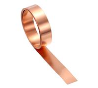 sourcing map Copper Flashing, 38 Gauge 0.1mm Thickness 99.95% Pure Copper Sheet Roll, 2 Meters x 10mm Metal Foil Plate for Roofing Repair, DIY Project, and Electricity