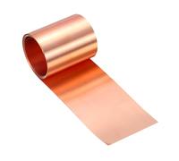 sourcing map Copper Flashing, 38 Gauge 0.1mm Thickness 99.95% Pure Copper Sheet Roll, 2" Width x 6.5ft Metal Foil Plate for Roofing Repair, DIY Project, and Electricity