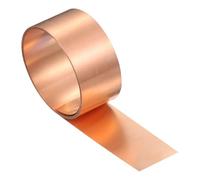 sourcing map Copper Flashing, 38 Gauge 0.1mm Thickness 99.95% Pure Copper Sheet Roll, 3 Meters x 20mm Metal Foil Plate for Roofing Repair, DIY Project, and Electricity