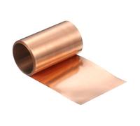 sourcing map Copper Flashing, 38 Gauge 0.1mm Thickness 99.95% Pure Copper Sheet Roll, 3" Width x 10ft Metal Foil Plate for Roofing Repair, DIY Project, and Electricity