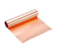 sourcing map Copper Flashing, Gauge 0.05mm Thickness 99.95% Pure Copper Sheet Roll, 3.9" Width x 6.5ft Metal Foil Plate for Roofing Repair, DIY Project, and Electricity