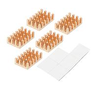 sourcing map Copper Heatsink 14x9x4mm with Self Adhesive for IC Chipset Cooler Pack of 5