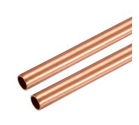 sourcing map Copper Round Tube, 11mm OD x 1mm Wall Thickness x 100mm(4") Length Pure Copper Tube Seamless Metal Straight Pipe Tubing for DIY Crafts Industry Construction(Pack of 2)