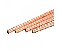 sourcing map Copper Round Tube 12mm OD 1mm Wall Thickness 200mm Length Pipe Tubing 4 Pcs