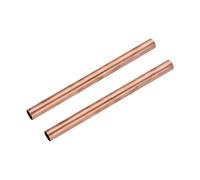 sourcing map Copper Round Tube, 15mm OD 0.5mm Wall Thickness 200mm Length Straight Pipe Tubing 2 Pcs