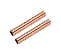 sourcing map Copper Round Tube, 15mm OD 1mm Wall Thickness 100mm Length Straight Pipe Tubing 2 Pcs