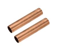 sourcing map Copper Round Tube, 21mm OD 1mm Wall Thickness 100mm Length Straight Pipe Tubing 2 Pcs