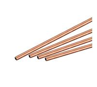 sourcing map Copper Round Tube 3mm OD 0.25mm Wall Thickness 300mm Length Pipe Tubing 4 Pcs