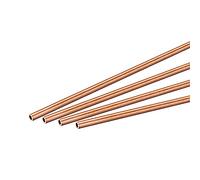sourcing map Copper Round Tube 3mm OD 0.5mm Wall Thickness 300mm Length Pipe Tubing 4 Pcs
