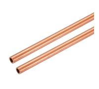 sourcing map Copper Round Tube, 5mm OD x 1mm Wall Thickness x 410mm(16") Length Pure Copper Tube Seamless Metal Straight Pipe Tubing for DIY Crafts Industry Construction(Pack of 2)