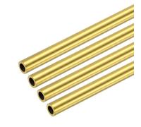 sourcing map Copper Round Tube, 6mm OD x 1mm Wall Thickness x 102mm(4") Length Pure Copper Tube Seamless Metal Straight Pipe Tubing for DIY Crafts Industry Construction(Pack of 4)