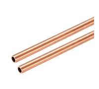 sourcing map Copper Round Tube, 8mm OD x 1mm Wall Thickness x 300mm(11.8") Length Pure Copper Tube Seamless Metal Straight Pipe Tubing for DIY Crafts Industry Construction(Pack of 2)