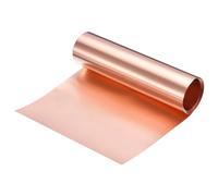 sourcing map Copper Sheet Roll 2000mm x 120mm x 0.1mm, 99.9% Pure Copper Strip Copper Flashing Metal Foil Plate for Electricity DIY Projects (Multiple Sizes)