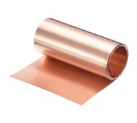 sourcing map Copper Sheet Roll 2000mm x 80mm x 0.1mm, 99.9% Pure Copper Strip Copper Flashing Metal Foil Plate for Electricity DIY Projects (Multiple Sizes)