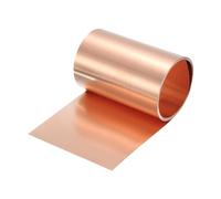 sourcing map Copper Sheet Roll 2500mm x 100mm x 0.02mm, 4" x 8.2ft 38 Gauge 99.9% Pure Copper Flashing Strip Metal Foil Plate for Electricity DIY Projects (Multiple Sizes)